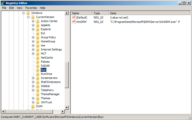 Figure 6. Register as a start program.