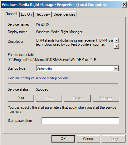 Figure 7. Register as  a system service.